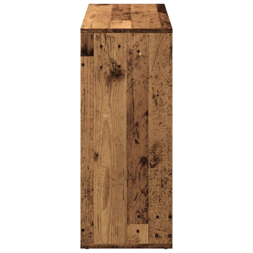 Room Divider Bookcase Old Wood 69,5x29x69,5 cm Engineered Wood