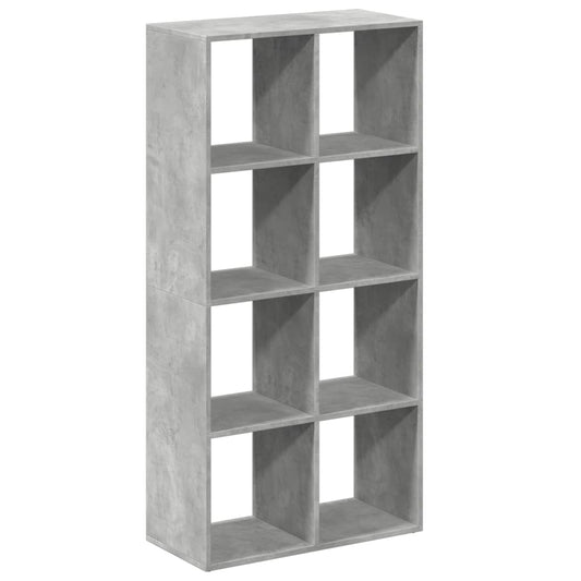Room Divider Bookcase Concrete Grey 69,5x29x137,5 cm Engineered Wood