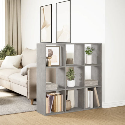 Room Divider Bookcase Concrete Grey 102x29x103,5 cm Engineered Wood