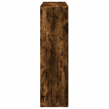 Room Divider Bookcase Smoked Oak 102x29x103,5 cm Engineered Wood