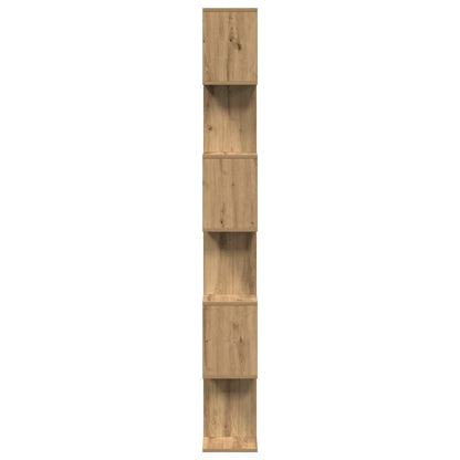 Room Divider Bookcase 6-Tier Artisan Oak 70x24x193 cm Engineered Wood
