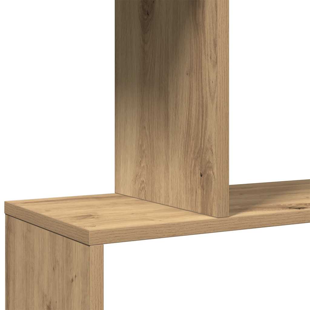 Room Divider Bookcase 4-Tier Artisan Oak 70x24x129 cm Engineered Wood