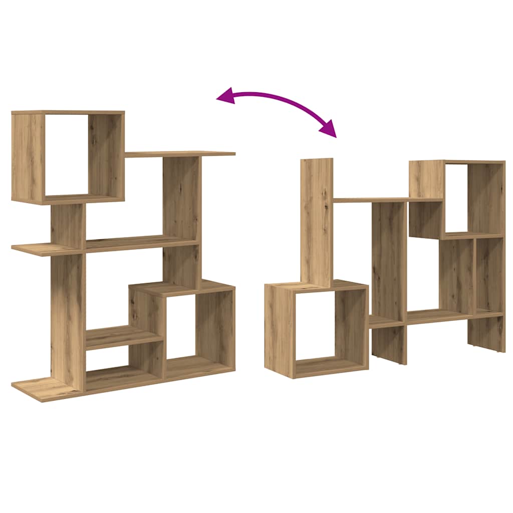 Room Divider Bookcase Artisan Oak 92x29x112 cm Engineered Wood