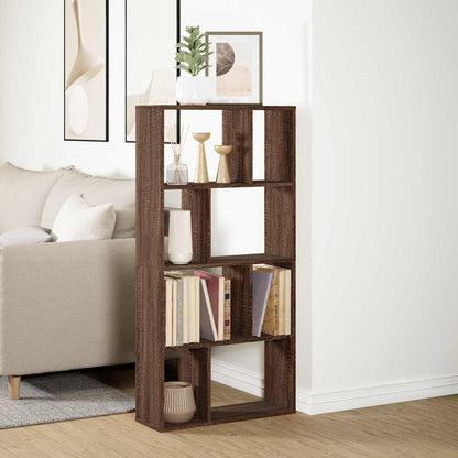Bookcase Brown Oak 60x20x120,5 cm Engineered Wood