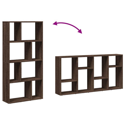 Bookcase Brown Oak 60x20x120,5 cm Engineered Wood
