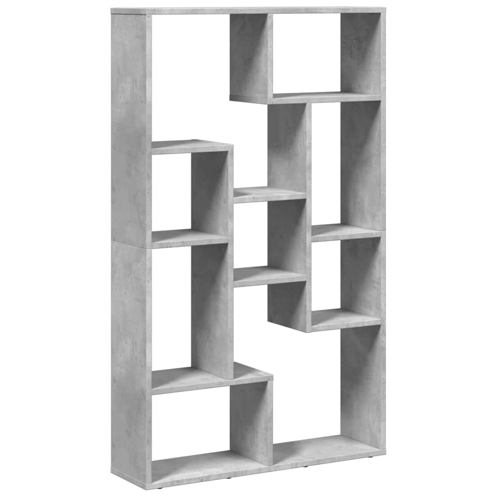 Bookcase Concrete Grey 72x20x120,5 cm Engineered Wood