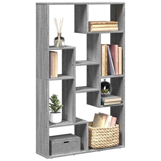 Bookcase Grey Sonoma 72x20x120,5 cm Engineered Wood