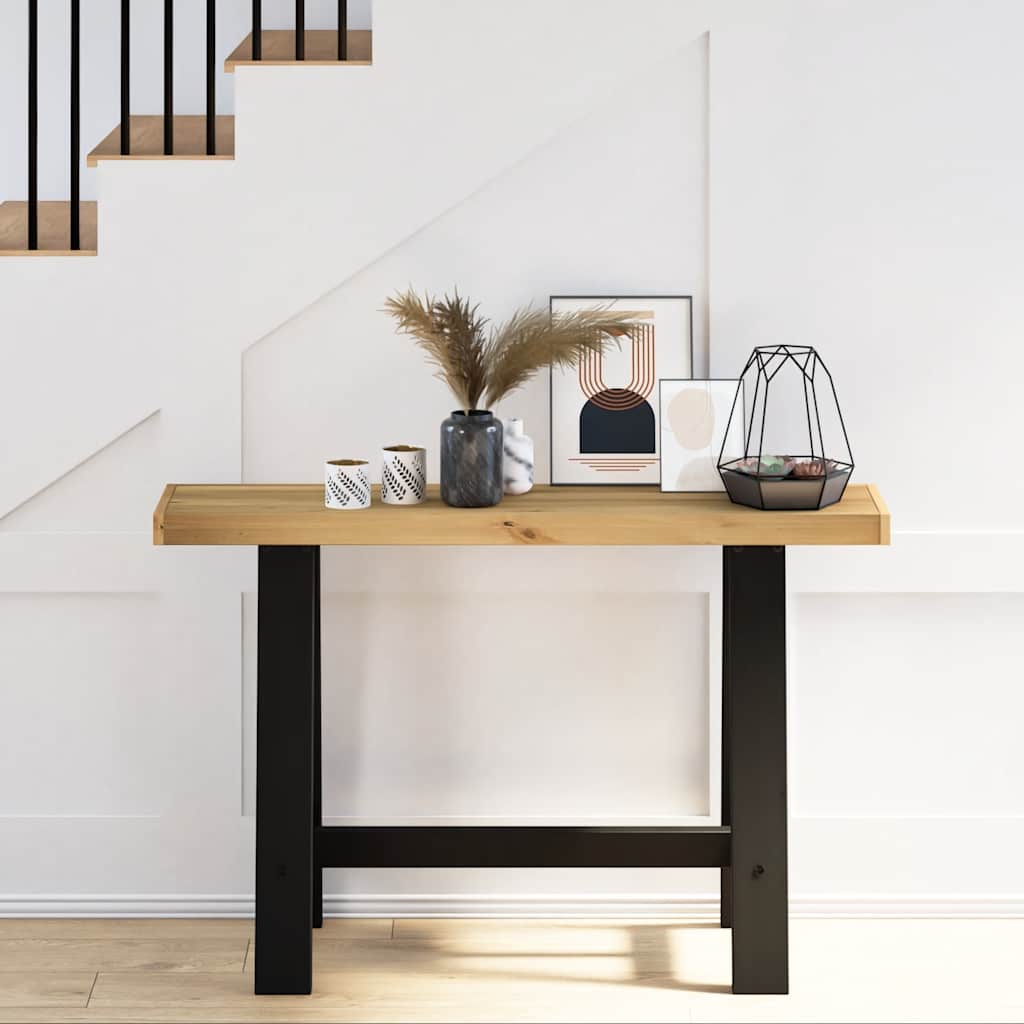 Console Table NOAIN A-Shaped Legs 120x30x75 cm Solid Wood Pine