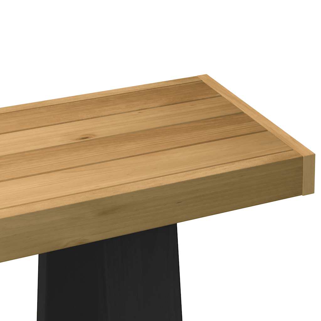 Console Table NOAIN A-Shaped Legs 120x30x75 cm Solid Wood Pine