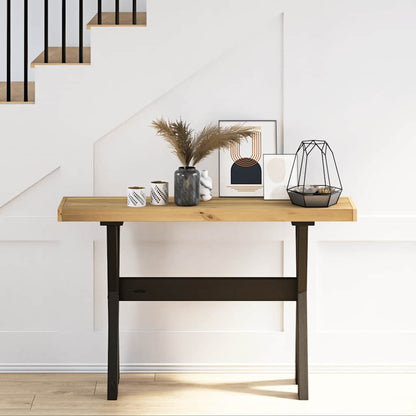 Console Table NOAIN X-Shaped Legs 120x30x75 cm Solid Wood Pine