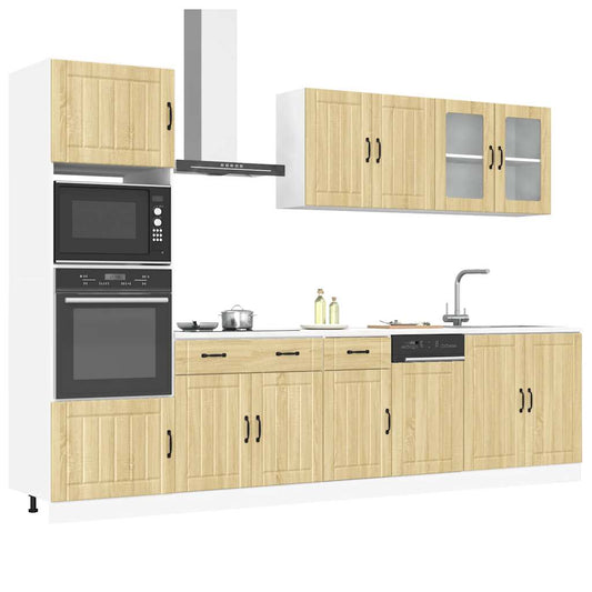 7 Piece Kitchen Cabinet Set "Lucca" Sonoma Oak Engineered Wood