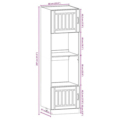 7 Piece Kitchen Cabinet Set Lucca Smoked Oak Engineered Wood