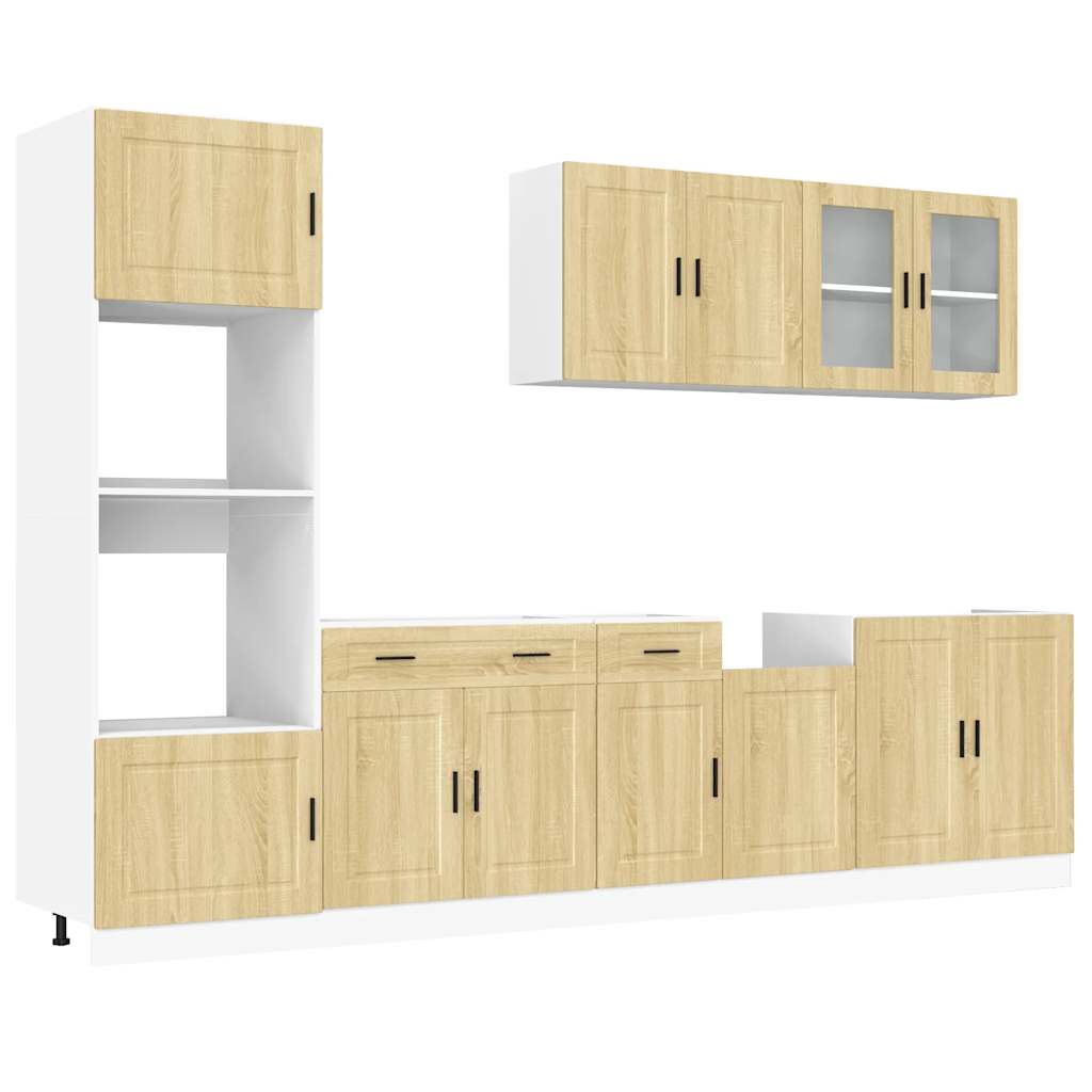 7 Piece Kitchen Cabinet Set Porto Sonoma Oak Engineered Wood