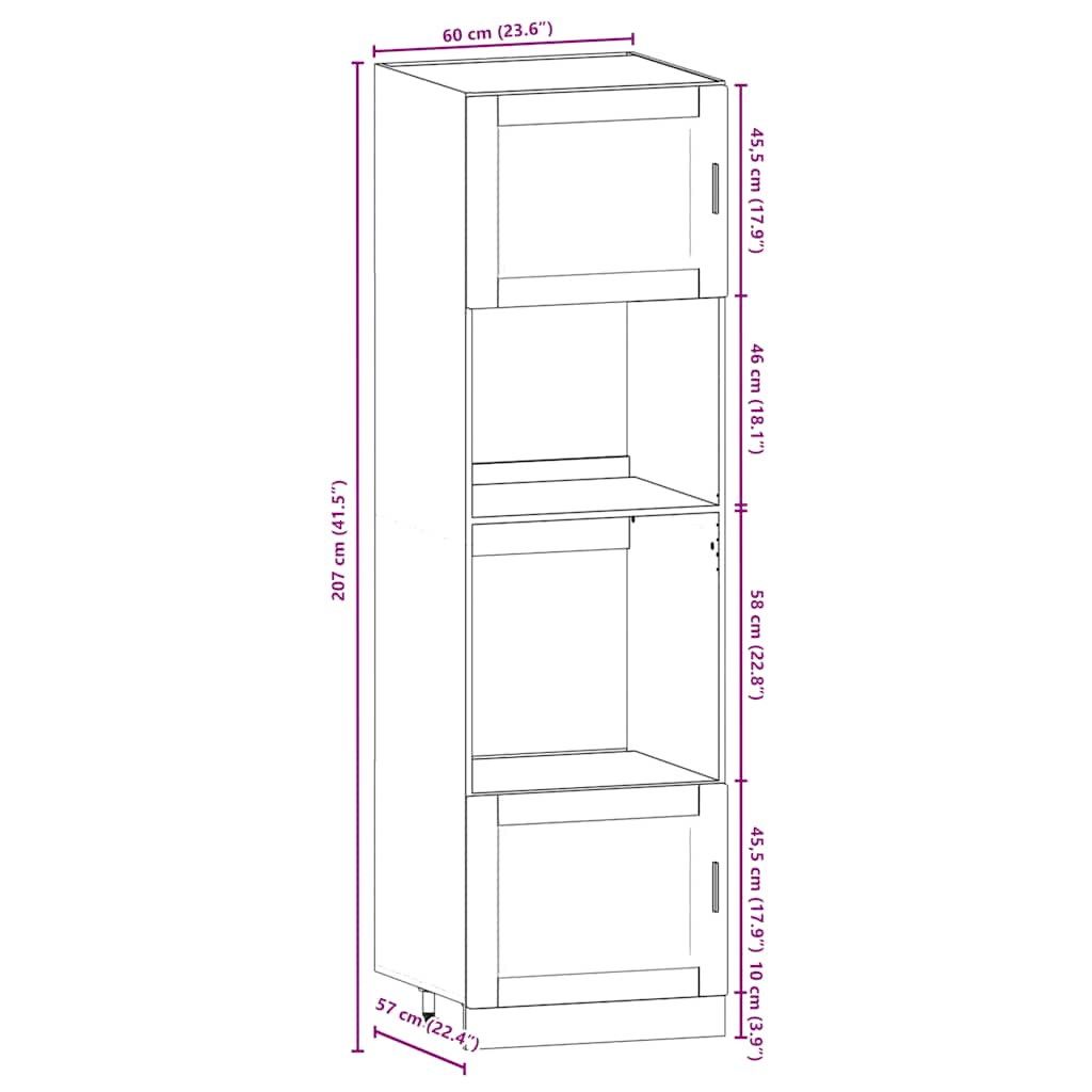 7 Piece Kitchen Cabinet Set Porto Old Wood Engineered Wood