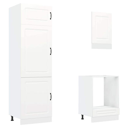 7 Piece Kitchen Cabinet Set Kalmar White Engineered Wood