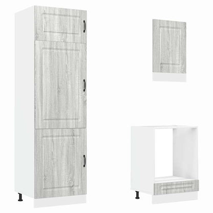 7 Piece Kitchen Cabinet Set Kalmar Grey Sonoma Engineered Wood