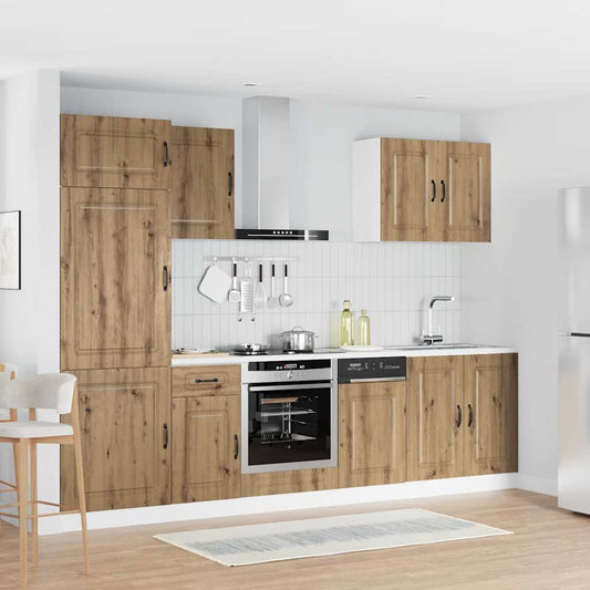 7 Piece Kitchen Cabinet Set Kalmar Artisan Oak Engineered Wood