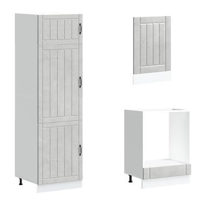 7 Piece Kitchen Cabinet Set Lucca Concrete Grey Engineered Wood
