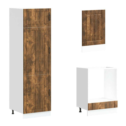 7 Piece Kitchen Cabinet Set Lucca Smoked Oak Engineered Wood