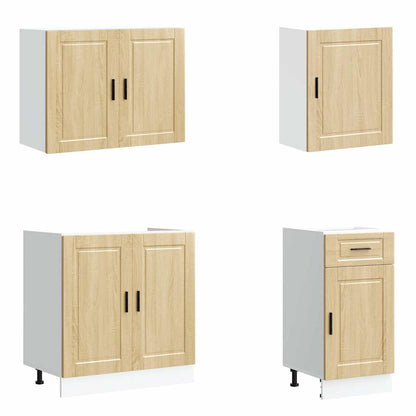 7 Piece Kitchen Cabinet Set Porto Sonoma Oak Engineered Wood