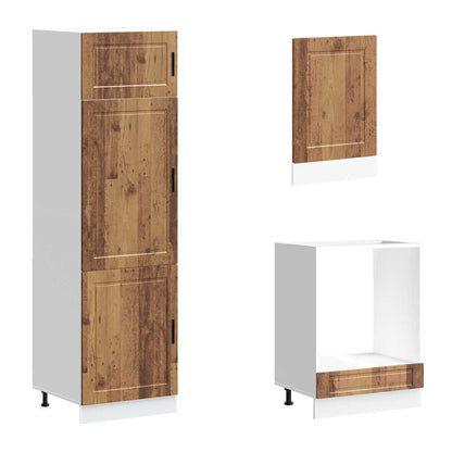 7 Piece Kitchen Cabinet Set Porto Old Wood Engineered Wood