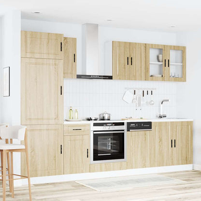 8 Piece Kitchen Cabinet Set Porto Sonoma Oak Engineered Wood