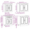 4 Piece Kitchen Cabinet Set Kalmar High Gloss White Engineered Wood