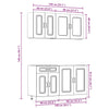 4 Piece Kitchen Cabinet Set Kalmar High Gloss White Engineered Wood