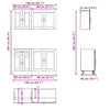 4 Piece Kitchen Cabinet Set Kalmar Grey Sonoma Engineered Wood