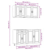 4 Piece Kitchen Cabinet Set Kalmar Grey Sonoma Engineered Wood