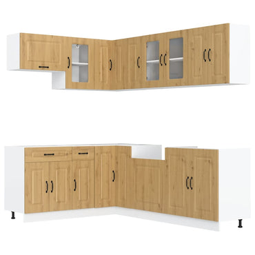 11 Piece Kitchen Cabinet Set Kalmar Artisan Oak Engineered Wood