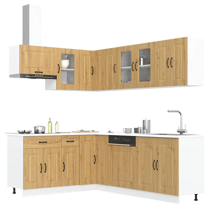 11 Piece Kitchen Cabinet Set Kalmar Artisan Oak Engineered Wood