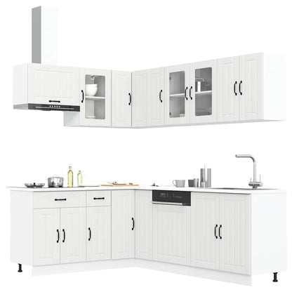 11 Piece Kitchen Cabinet Set Lucca White Engineered Wood