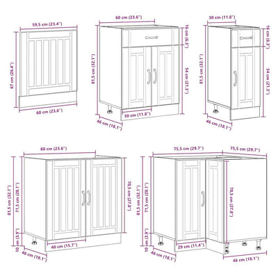 11 Piece Kitchen Cabinet Set Lucca Gloss White Engineered Wood