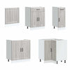 11 Piece Kitchen Cabinet Set Lucca Grey Sonoma Engineered Wood
