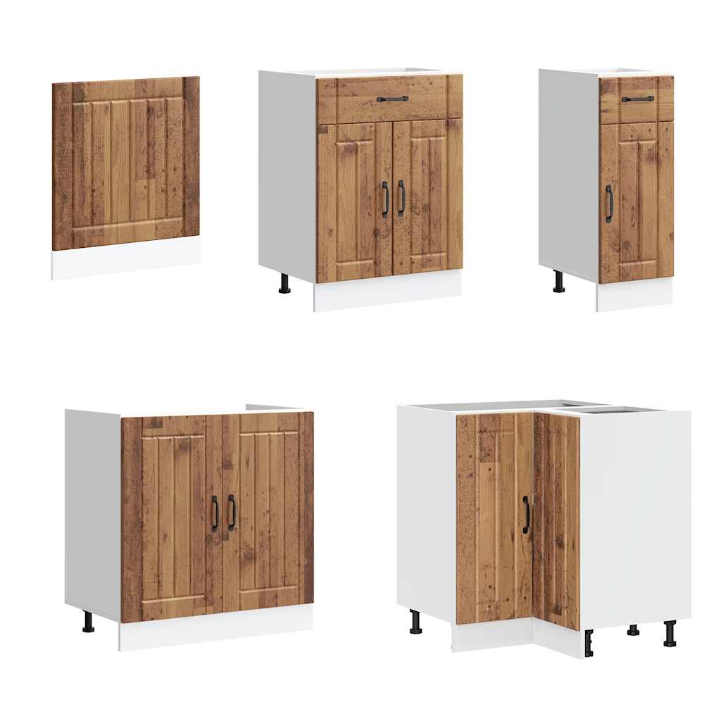 11 Piece Kitchen Cabinet Set Lucca Old Wood Engineered Wood