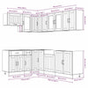 11 Piece Kitchen Cabinet Set Lucca Artisan Oak Engineered Wood