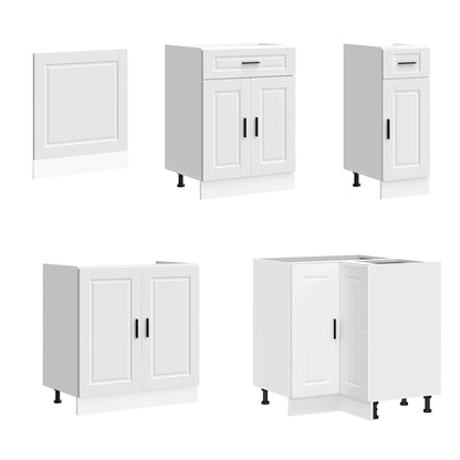 11 Piece Kitchen Cabinet Set Porto White Engineered Wood