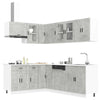 11 Piece Kitchen Cabinet Set Porto Concrete Grey Engineered Wood