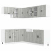 11 Piece Kitchen Cabinet Set Porto Grey Sonoma Engineered Wood