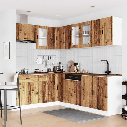 11 Piece Kitchen Cabinet Set Porto Old Wood Engineered Wood