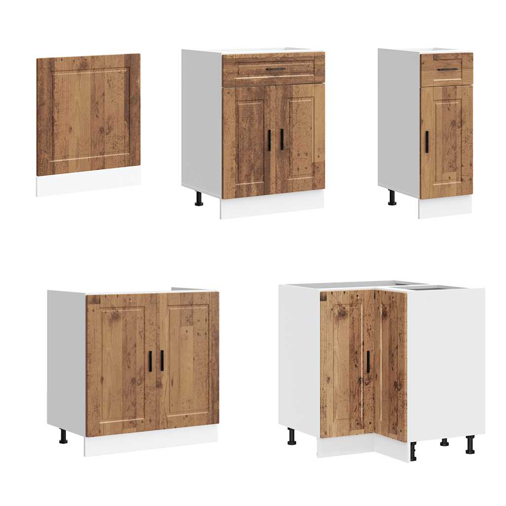 11 Piece Kitchen Cabinet Set Porto Old Wood Engineered Wood