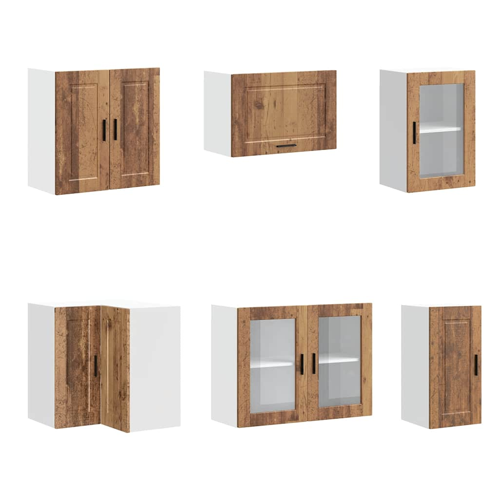 11 Piece Kitchen Cabinet Set Porto Old Wood Engineered Wood