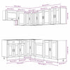 11 Piece Kitchen Cabinet Set Porto Artisan Oak Engineered Wood