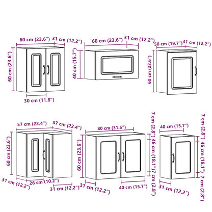 11 Piece Kitchen Cabinet Set Kalmar Old Wood Engineered Wood