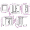 11 Piece Kitchen Cabinet Set Porto White Engineered Wood