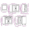 11 Piece Kitchen Cabinet Set Porto Gloss White Engineered Wood