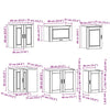 11 Piece Kitchen Cabinet Set Porto Gloss White Engineered Wood