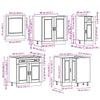 11 Piece Kitchen Cabinet Set Porto Concrete Grey Engineered Wood