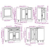 11 Piece Kitchen Cabinet Set Porto Grey Sonoma Engineered Wood